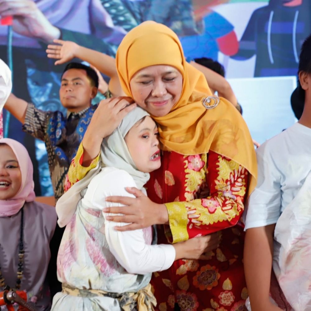 Gubernur Jawa Timur Khofifah Indar Parawansa sangat perhatian dan peduli dengan para Disabilitas. (Ist) 