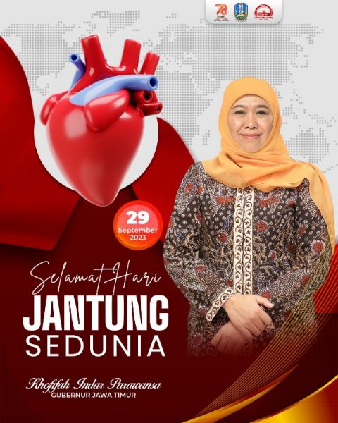 Peringati Hari Jantung Sedunia, Gubernur Khofifah ajak masyarakat jalankan pola hidup sehat dan aktif bergerak. (Ist) 
