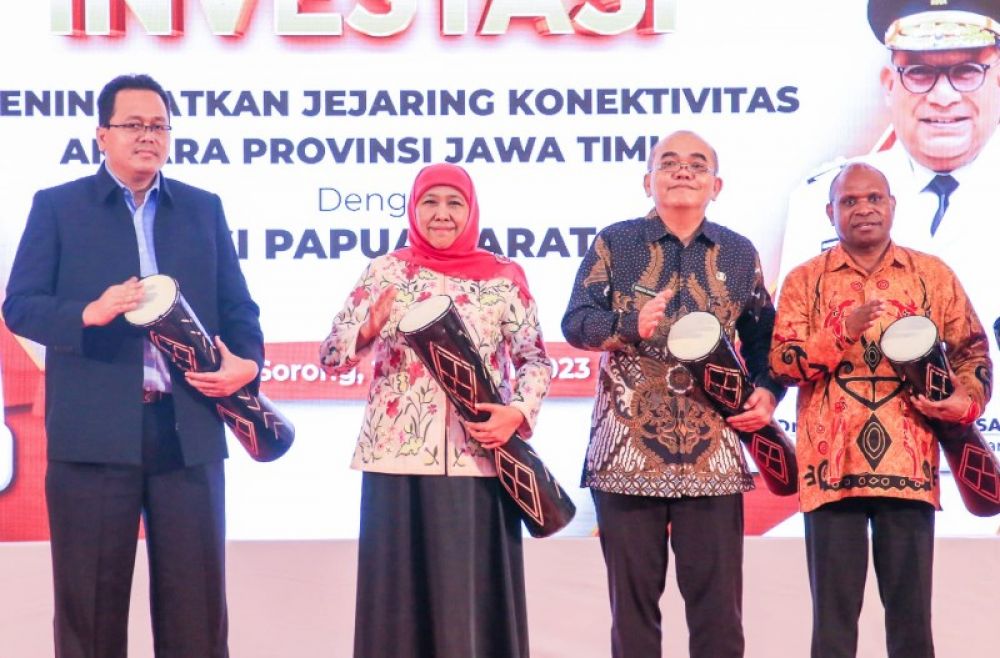 Gubernur Khofifah hadiri Misi Dagang di Tanah Papua Kota Sorong Papua. (Ist) 