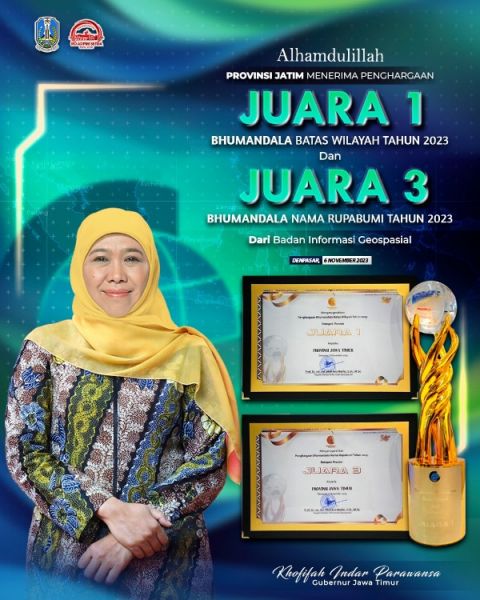Jatim sabet dua penghargaan di Bhumandala Award 2023. (Ist) 
