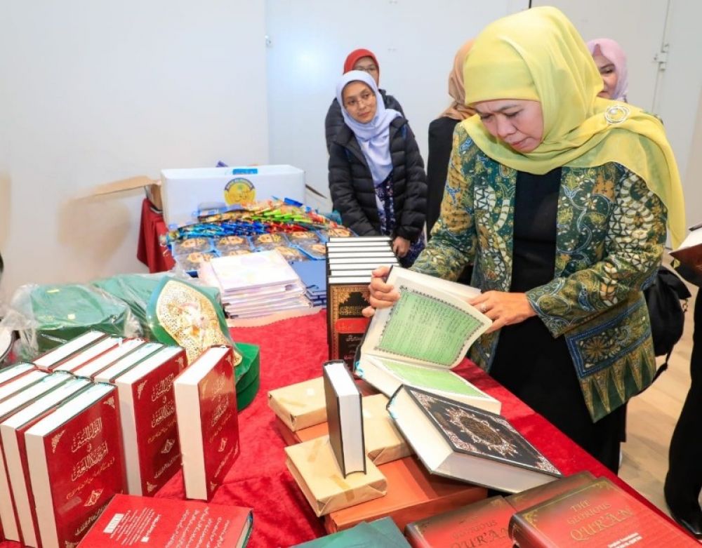 Gubernur Khofifah di Hari Kunjung Perpustakaan 2023. (Ist) 