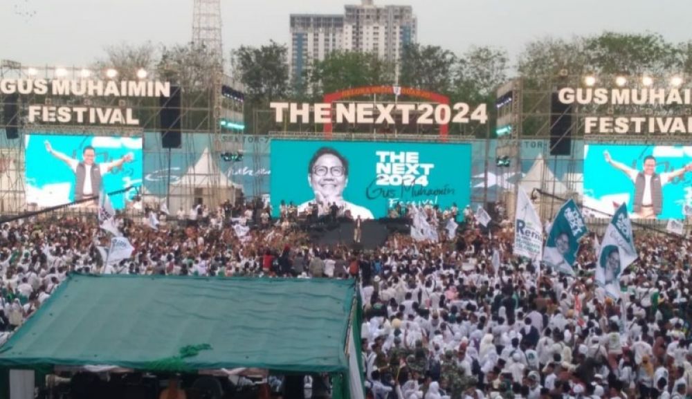 Suasana di gor Sidoarjo saat Deklarasi mendukung Gus Muhaimin maju Presiden 2024 . (Ist) 