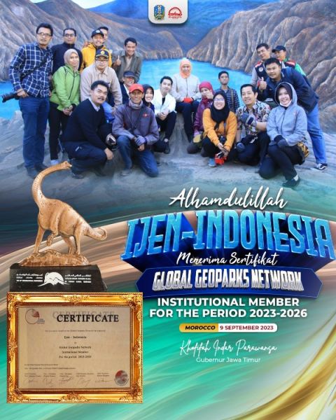 Gubernur Jawa Timur Khofifah Indar Parawansa bersama rombongan saat meninjau Kawah Ijen. (Ist) 