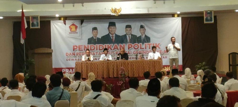 DPC Partai Gerindra Kab Blitar bertekad menangkan pasangan Prabowo - Gibran satu putaran. (Ist) 