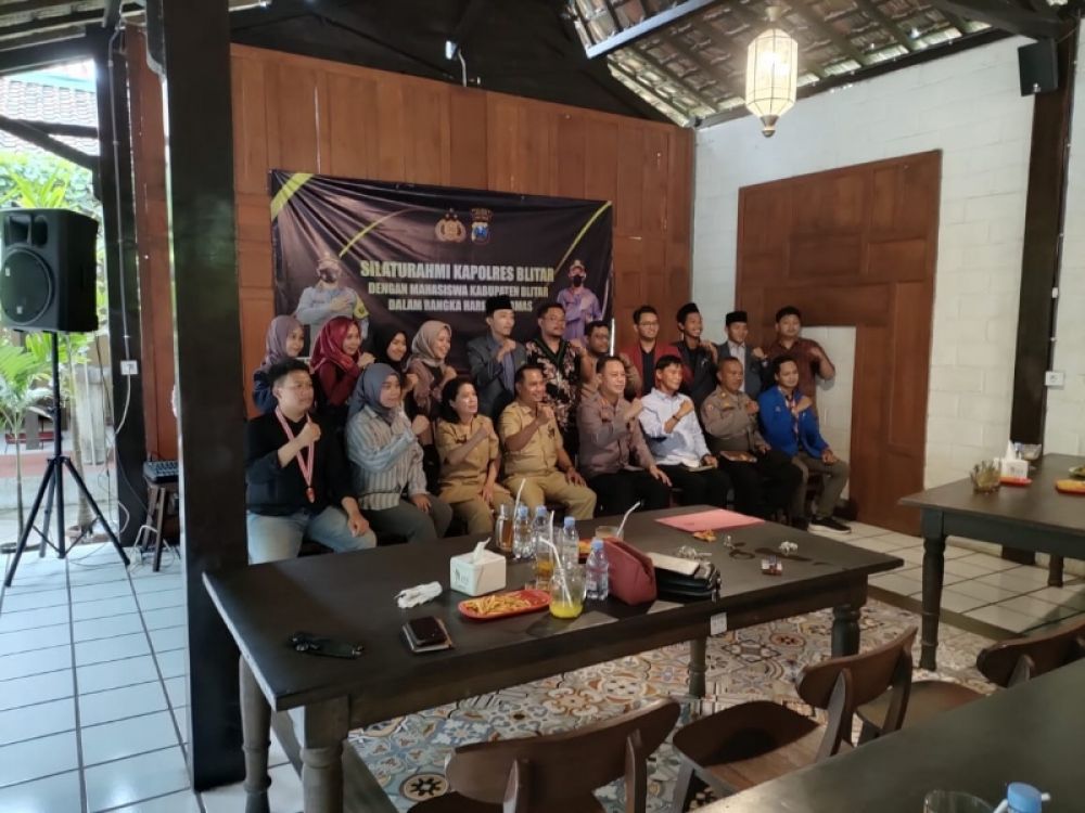 Kapolres Blitar Gelar Dialog Bersama Mahasiswa Jelang Aksi Demo Tolak Kenaikan Harga BBM
