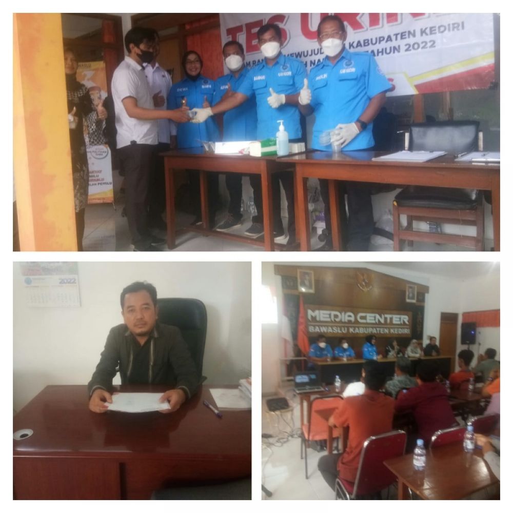 Bawaslu gandeng BNN saat menggelar tes urine anggota Panwascam se Kabupaten Kediri. (Ist) 