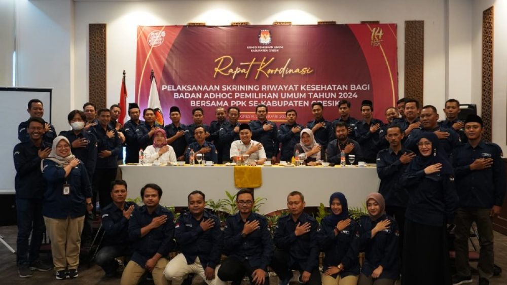 Anggota KPU dan anggota PPK usai lakukan skrining kesehatan. (Ist) 