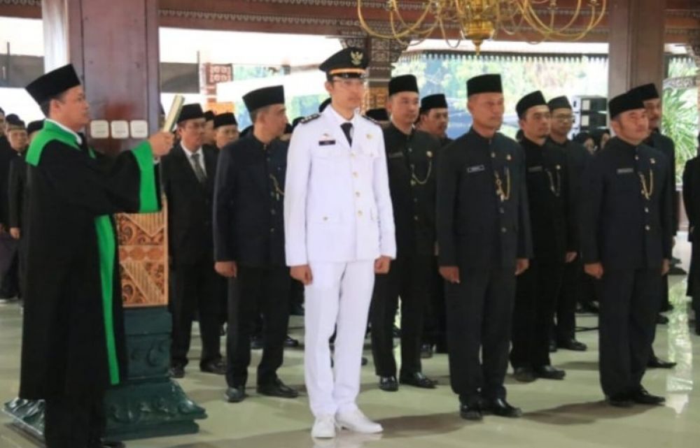 Pengambilan sumpah jabatan di lingkup Pemkab Mojokerto. (ist)