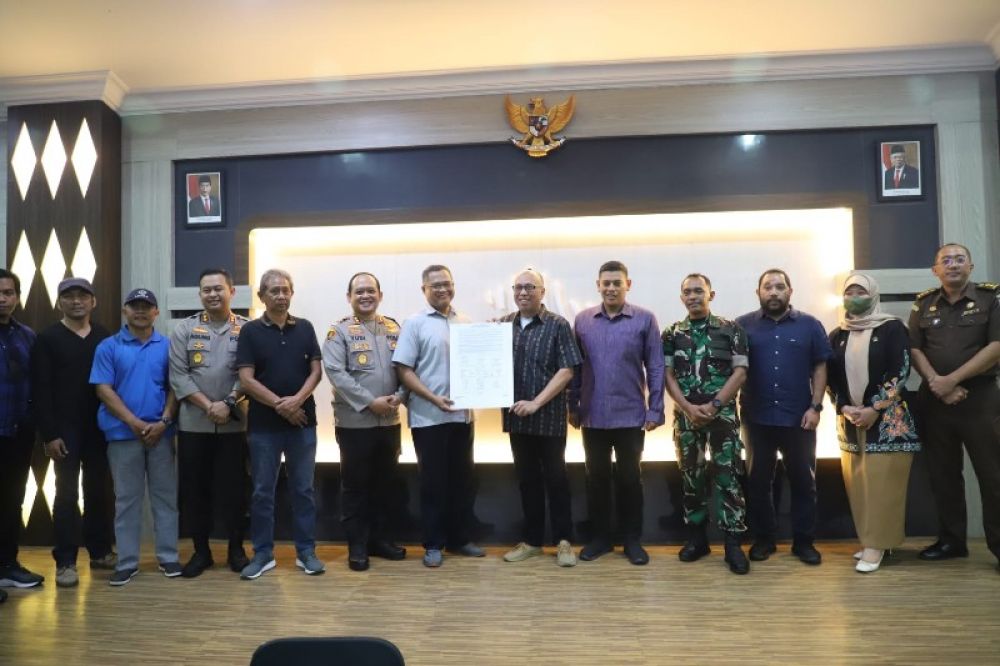 Kedua tim teken kesepakatan perjanjian (MoU) terdapat 7 point kesepakatan. (Ist) 