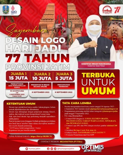Pemprov Jatim membuka lomba desain HUT Pemprov Jatim. (Ist) 