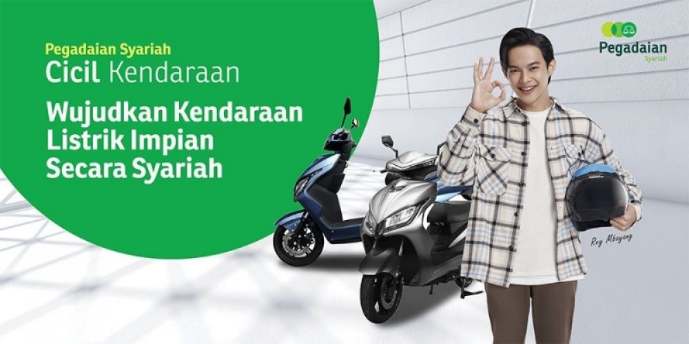 Pegadaian Syariah menawarkan kredit motor listrik. (Ist) 