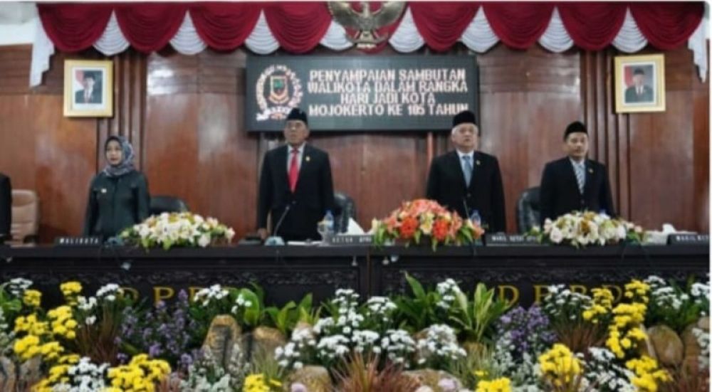 Wali Kota Mojokerto Sampaikan Sejumlah Capaian Kinerja Pemkot Pada Sidang Istimewa Paripurna Hari Jadi ke 105 Tahun 2023