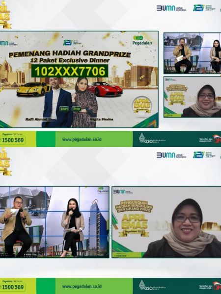 Suasana pengundian dan pengumuman pemenang yang dihadiri notaris, Kementerian Sosial dan Dinas Sosial DKI Jakarta secara virtual. (Ist) 