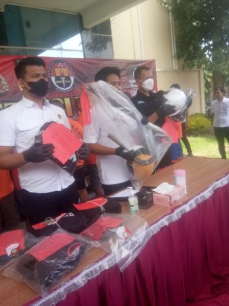 Polres Kediri gelar rilis pengungkapan kasus penganiayaan Perguruan silat. (Ist) 