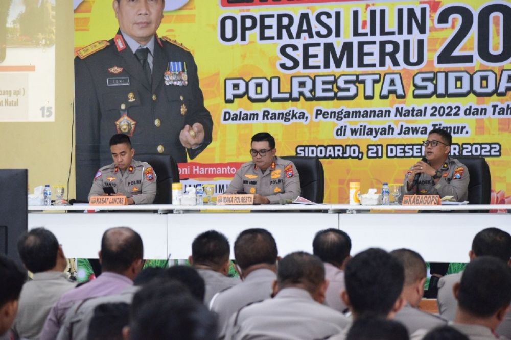 Wakapolresta Sidoarjo, AKBP Deny Agung Andriana saat memimpin Latpra Semeru 2022. (Ist) 