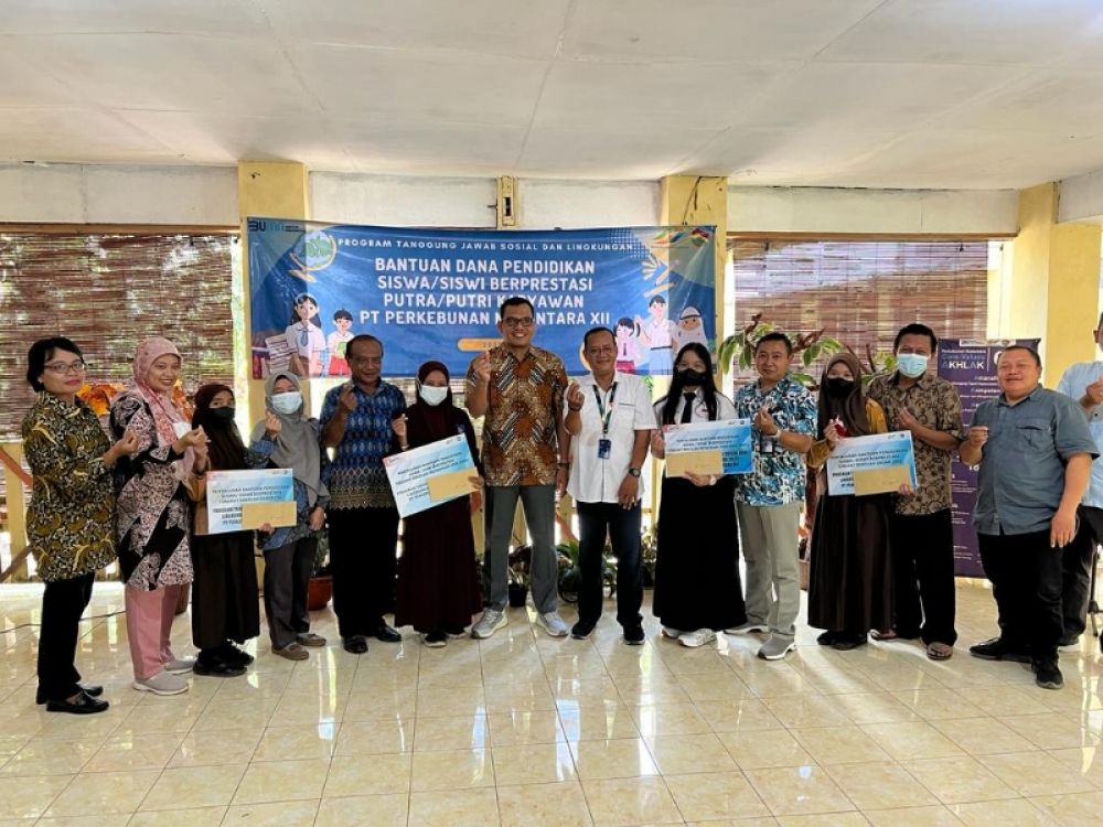 PTPN XII beri bantuan dana pendidikan.(ist) 