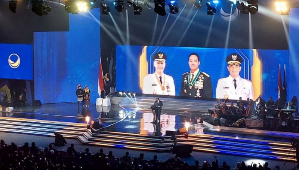 Rakernas Partani Nasdem memilih tiga bakal presiden dan bagi- bagi mobil kepada DPW dan DPD dan uang senilai Rp 2 miliar. (Ist) 