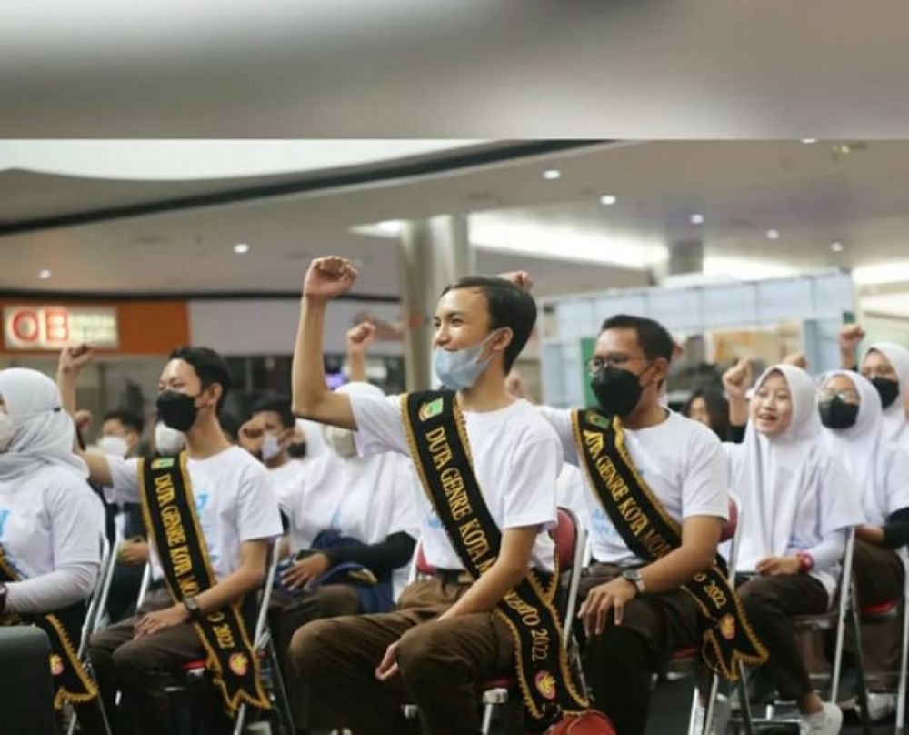 Para Remaja dari berbagai sekolah di Kota Mojokerto mengikuti sosialisasi hidup sehat dan hebat (ist)