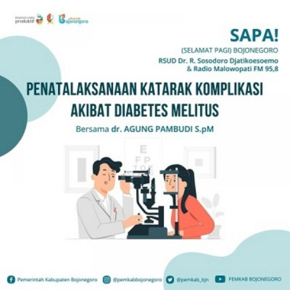Diskominfo bincang sehat melalui radio Malowopati FM bersama RSUD Bojonegoro terkait kesehatan mata. (Ist) 