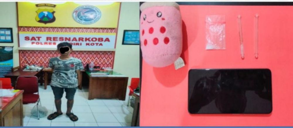 Pria asal Kecamatan Pesantren yan keseharian tukang Cuci Mobil ini ditangkap saat edarkan sabu. (Ist) 