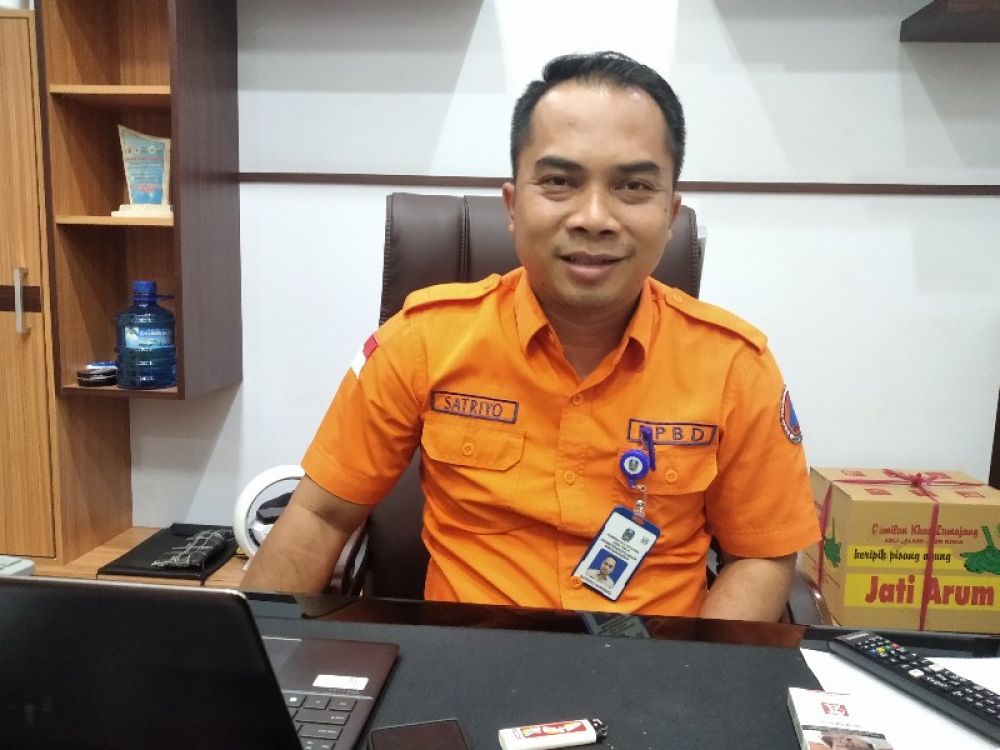 Kepala Bidang Kedaruratan Logistik BPBD Prov Jatim Satriyo. (foto: zainul/B-news.id) 
