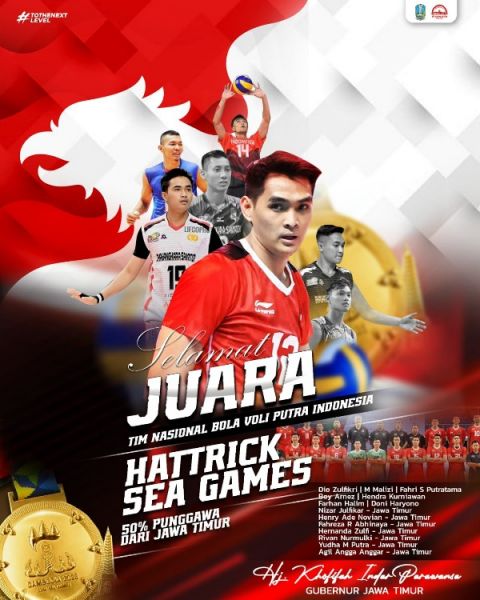 Rivan Nurmulki, Rakha, Agil Angga, Yudha Mardiansyah, Henry Ade Novian, Nizar Julfikar, Hernanda Zulfi, serta Fahreza Rakha merupakan atlet Jawa Timur mengharumkan nana Indonesia. (Ist) 