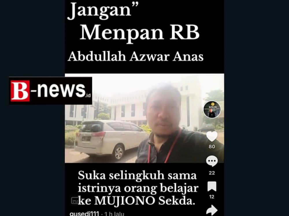 Gus Edi Suprapto alias GES melalui akun Tik Tok @gusedi111 pada Jum'at (08/12/2023) berbicara terkait perselingkuhan MenPAN RB, Abdullah Azwar Anas. (Ist) 