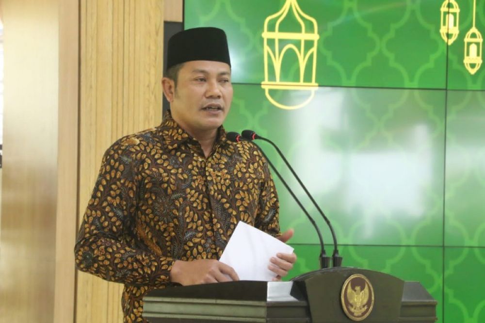 Wakil Bupati Subandi saat menyampaikan sambutan kajian Ramadhan. (Ist) 